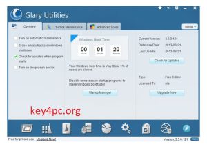 Glary Utilities 5.199.0.228 Crack + License Key Free Download